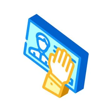 Client data theft kyc isometric icon vector illustration Stock Illustration