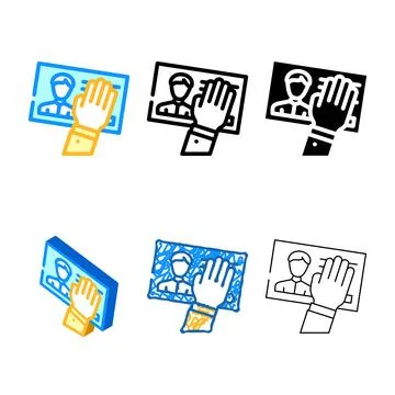 Client data theft kyc simplified color icon vector Ilustración de archivo