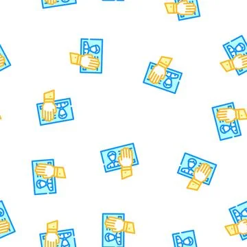 Client data theft kyc vector seamless pattern Stock Illustration