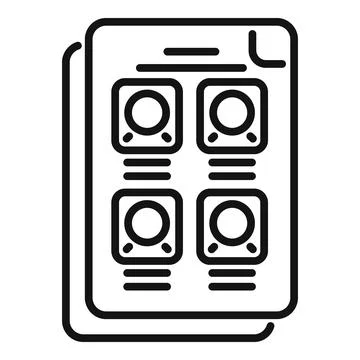 Client datasheet icon outline vector. Data crm Ilustración de archivo