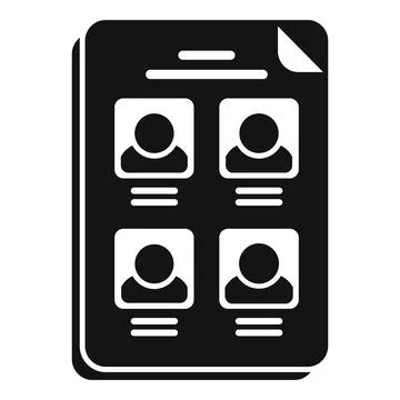 Client datasheet icon simple vector. Data crm Illustrazione stock