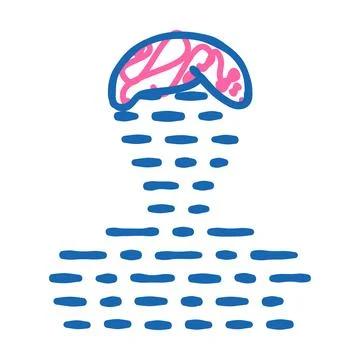 Client digital portrait kyc icon doodle illustration Stock Illustration