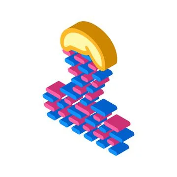 Client digital portrait kyc isometric icon vector illustration Ilustración de archivo