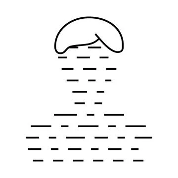 Client digital portrait kyc line icon vector illustration Stock Illustration