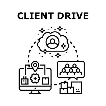 Client drive digital marketing and business strategy planning Stock-Illustration