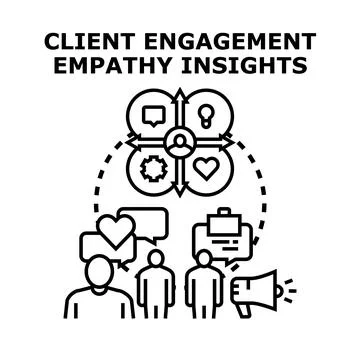 Client engagement empathy insights concept vector illustration Stock Illustration