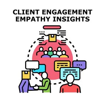 Client engagement empathy insights vector concept Stock Illustration