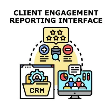 Client engagement reporting interface vector concept イラスト素材