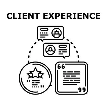 Client experience process feedback rating review concept Stock Illustration