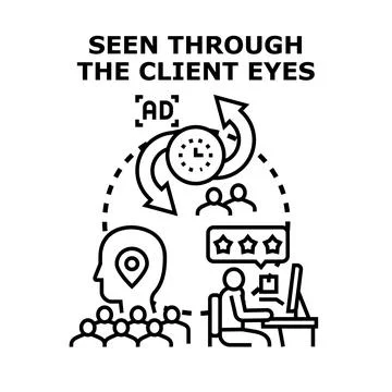 Client experience review and feedback optimization process Stock Illustration