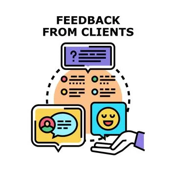 Client feedback and customer review concept Stock Illustration