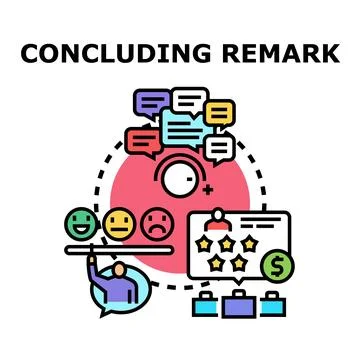 Client feedback and rating evaluation concluding remark Stock Illustration