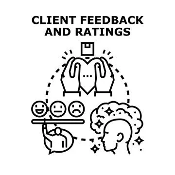 Client feedback and ratings concept illustration Stock Illustration