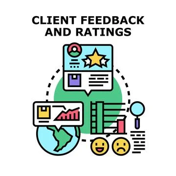 Client feedback and ratings concept vector illustration 스톡 일러스트