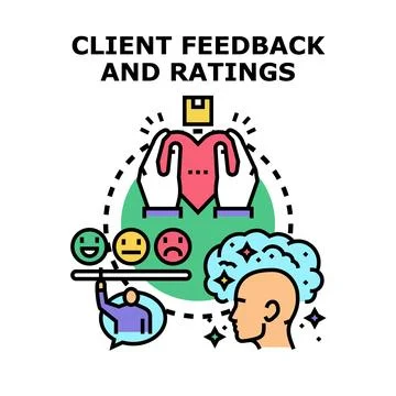 Client feedback and ratings concept illustration Stock-Illustration