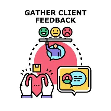 Client feedback concept for business development illustration Stock Illustration