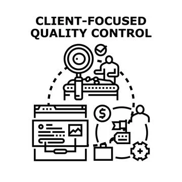Client focused quality control business process 스톡 일러스트