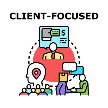 Client focused services delivering solutions and support イラスト素材