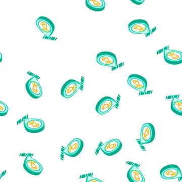Client geo tag kyc isometric icon seamless pattern Illustrazione stock