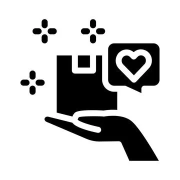 Client good deal icon vector glyph illustration Stock Illustration