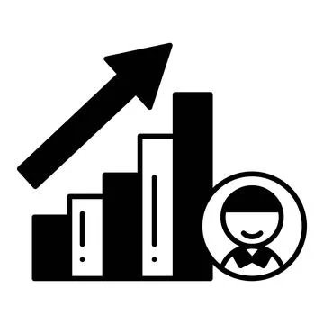 Client Growth Dualtone Icon Stock Illustration