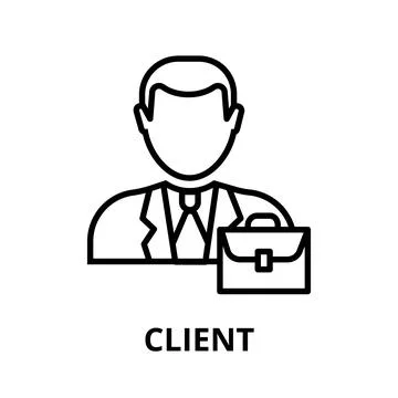 Client icon, for graphic and web design Illustrazione stock