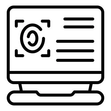 Client identification icon outline vector. Customer id Ilustración de archivo