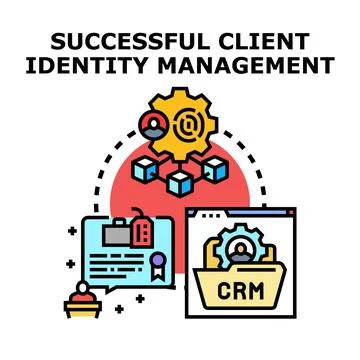 Client identity management concept vector illustration イラスト素材