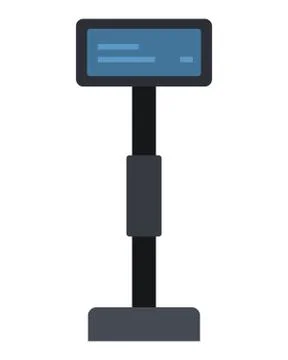 Client indicator in the cash register flat icon vector isolated Stock Illustration