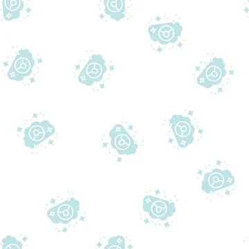 Client information cloud storaging glyph seamless pattern Stock Illustration