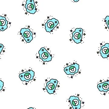 Client information cloud storaging vector seamless pattern 스톡 일러스트