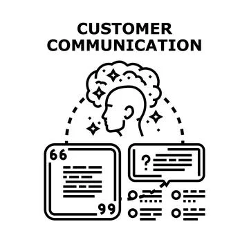 Client interaction strategy with feedback and questions Stock Illustration