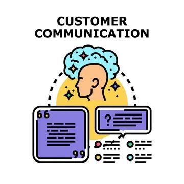 Client interaction strategy with feedback and questions Stock Illustration