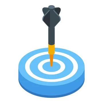 Client know target icon isometric vector. Customer document Illustrazione stock