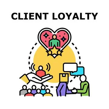 Client loyalty program building strong customer relationships Illustration