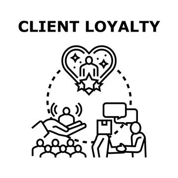 Client loyalty program building strong customer relationships Stock Illustration