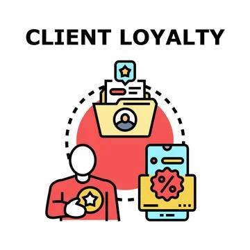 Client loyalty program increasing customer retention and reward Illustration