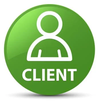 Client (member icon) soft green round button Illustrazione stock