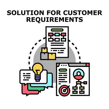 Client needs development with strategic business planning Stock Illustration