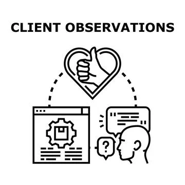 Client observations driving product development feedback loop 库存插图