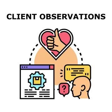 Client observations driving product development feedback loop 库存插图