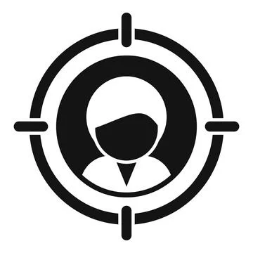 Client online target icon simple vector. Criminal process Stock Illustration