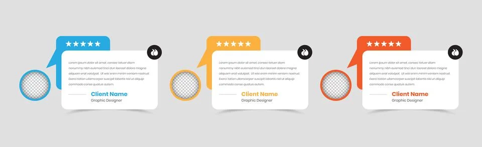 Client opinion presentation minimalist web card template design 스톡 일러스트