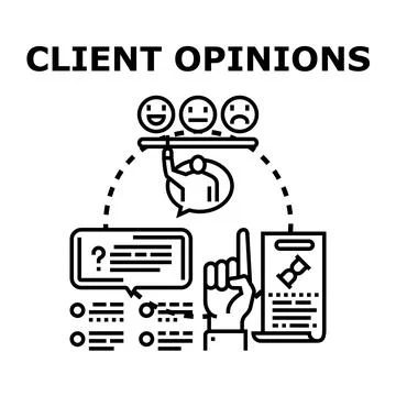 Client opinions collecting customer feedback and rating service Illustrazione stock