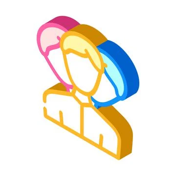 Client portrait creation kyc isometric icon vector illustration Illustrazione stock