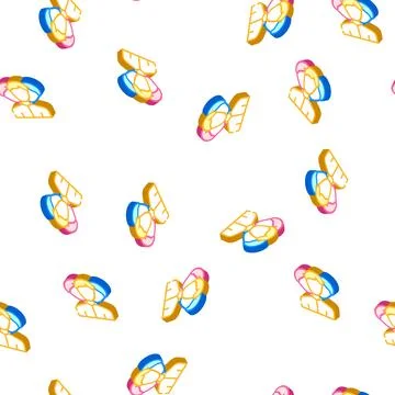 Client portrait creation kyc isometric icon seamless pattern Stockillustratie