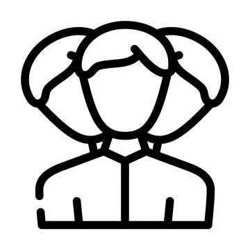 Client portrait creation kyc line icon vector illustration Stock Illustration