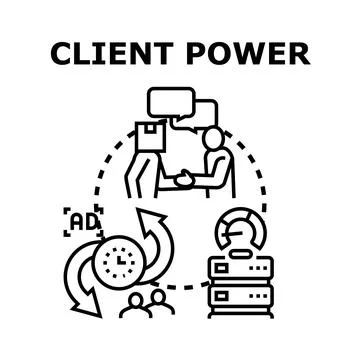 Client power concept vector illustration for business Stock Illustration