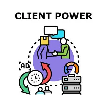 Client power concept vector illustration for business Stock Illustration