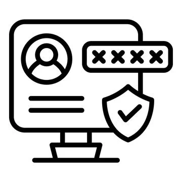 Client privacy icon outline vector. User data Ilustración de archivo